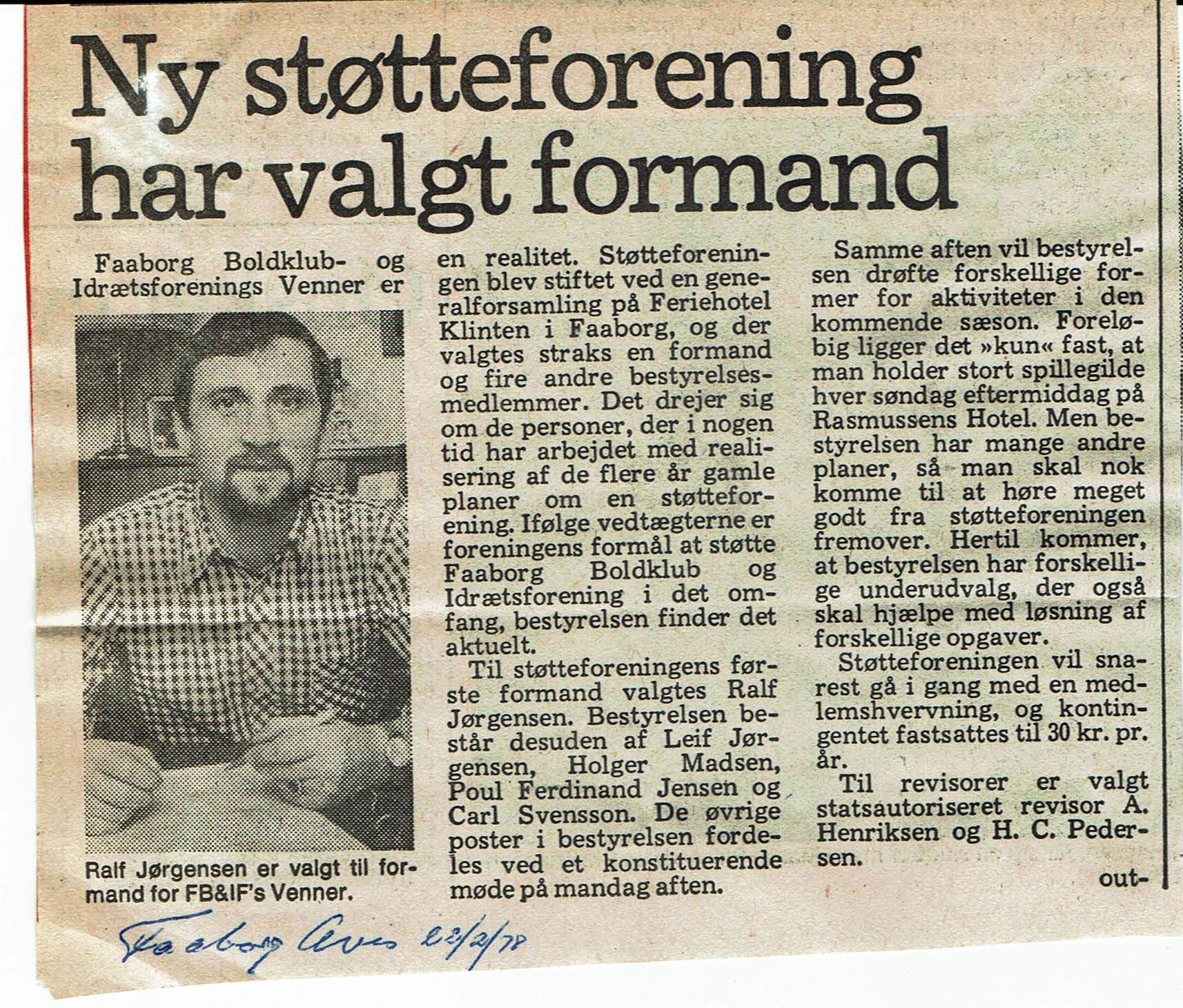 Artikel Bestyrelse 22 februar 1978